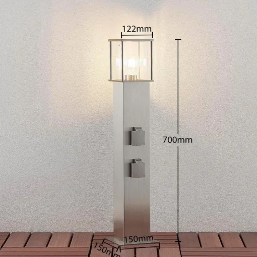 Caspa tuinpadverlichting met 2 stopcontacten