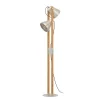 Cawton vloerlamp, hoogte 134,5 cm, staal/bruin, 2-lamps staal