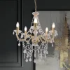 Cecilia kroonluchter, goud, ijzer/acryl, Ø 52 cm, 5-lamps.