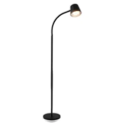 Cielo LED vloerlamp, zwart, touchdimmer, USB-kabel