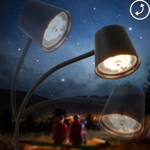 Cielo LED vloerlamp, zwart, touchdimmer, USB-kabel