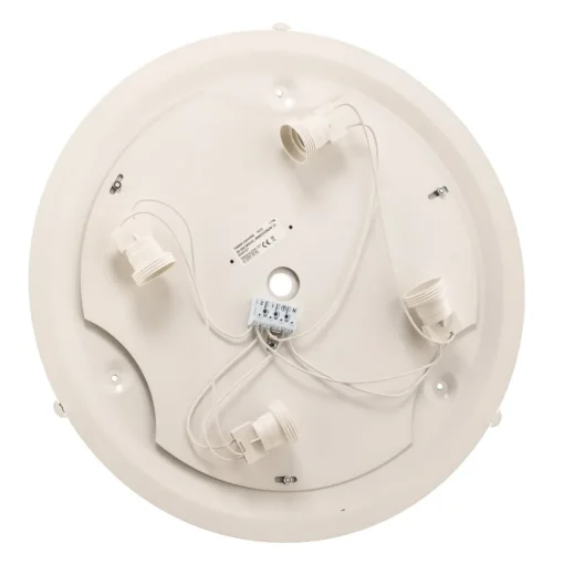 Cleo DR475 plafondlamp, IP54, Ø 47,5 cm, eikenhout, E27