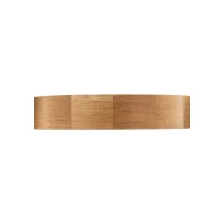 Cleo DR375 plafondlamp, IP54, Ø 37,5 cm, eikenhout, E27