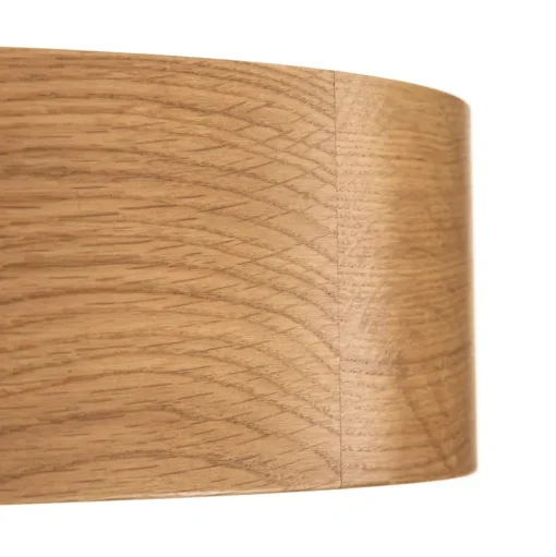 Cleo DR375 plafondlamp, IP54, Ø 37,5 cm, eikenhout, E27