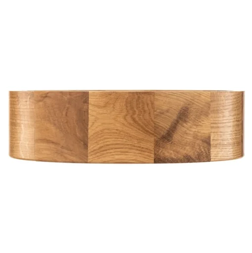 Cleo DR275 plafondlamp, IP54, Ø 27,5 cm, eikenhout, E27