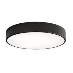 Cleo plafondlamp, Ø 50 cm, IP54, zwart, metaal, E27