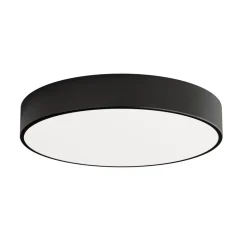 Cleo plafondlamp, Ø 50 cm, IP54, zwart, metaal, E27