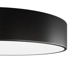 Cleo plafondlamp, Ø 50 cm, IP54, zwart, metaal, E27