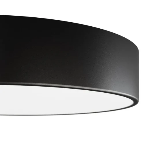 Cleo plafondlamp, Ø 50 cm, IP54, zwart, metaal, E27