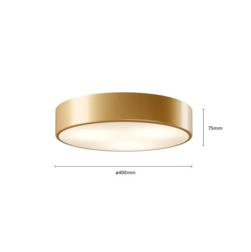 Cleo plafondlamp, Ø 40 cm, IP20, goudkleurig, metaal, E27