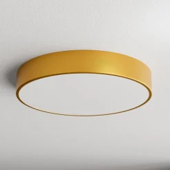 Cleo plafondlamp, Ø 50 cm, IP54, goudkleurig, metaal, E27
