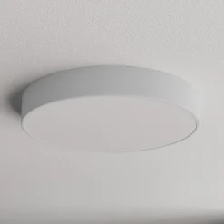 Cleo plafondlamp, Ø 50 cm, IP54, grijs, metaal, E27