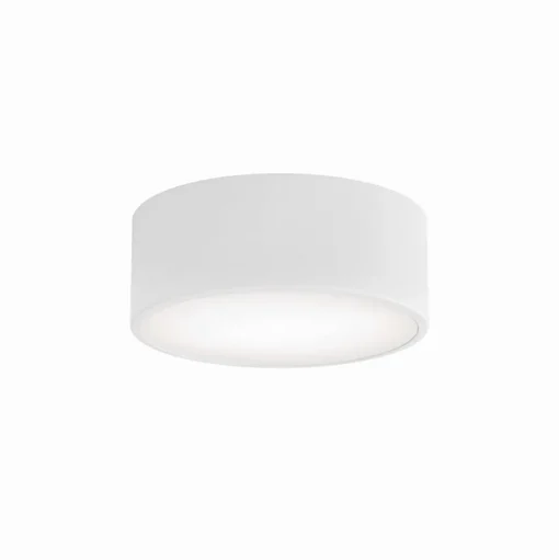Cleo plafondlamp, Ø 20 cm, IP54, wit, metaal, E27