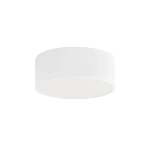 Cleo plafondlamp, Ø 20 cm, IP54, wit, metaal, E27
