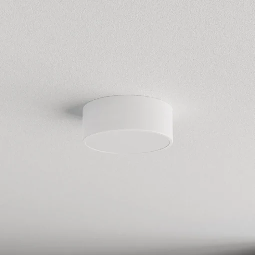 Cleo plafondlamp, Ø 20 cm, IP54, wit, metaal, E27
