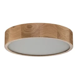 Cleo plafondlamp, Ø 28 cm, 2-lamps, eikenhout, E27