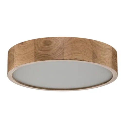 Cleo plafondlamp, Ø 28 cm, 2-lamps, eikenhout, E27