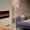 Club vloerlamp, verstelbaar, wit, metaal, 140 cm, GU10