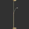 Cobra LED uplighter met messing leeslamp