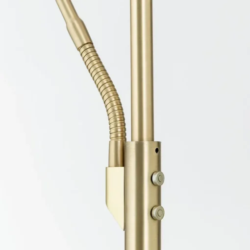 Cobra LED uplighter met messing leeslamp