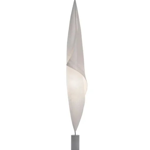 Cocon-achtige vloerlamp Wo-Tum-Bu 1 met dimmer