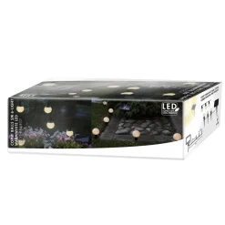 Combinatie LED lichtketting op zonne-energie, 6-lamps, IP44, kunststof