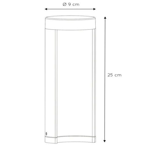 Combo LED sokkellamp in aantrekkelijk design, 25 cm