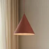 Cono hanglamp, 1-lamp, Ø 25 cm, baksteenrood