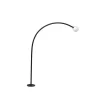 Cuca LED sokkellamp, zwart, roestvrij staal/glas, hoogte 65 cm