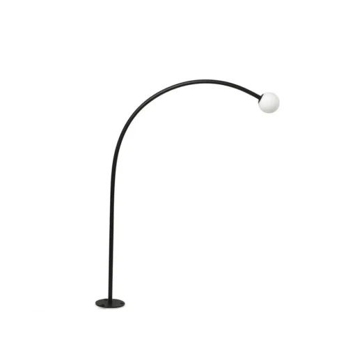 Cuca LED sokkellamp, zwart, roestvrij staal/glas, hoogte 65 cm