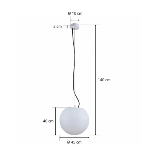 Cumulus hanglamp voor buiten, Ø 45 cm
