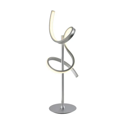 Curls LED tafellamp, zilver, metaal, 53 cm hoog, dimbaar