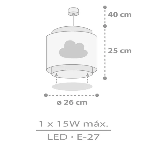 Dalber Baby Dreams hanglamp, grijs