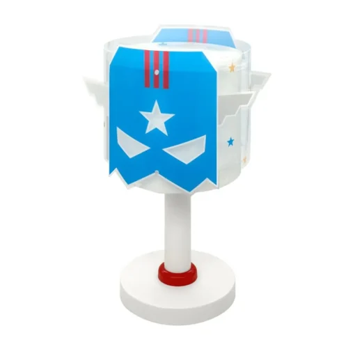Dalber Blue Hero tafellamp, wit/blauw, hoogte 30 cm
