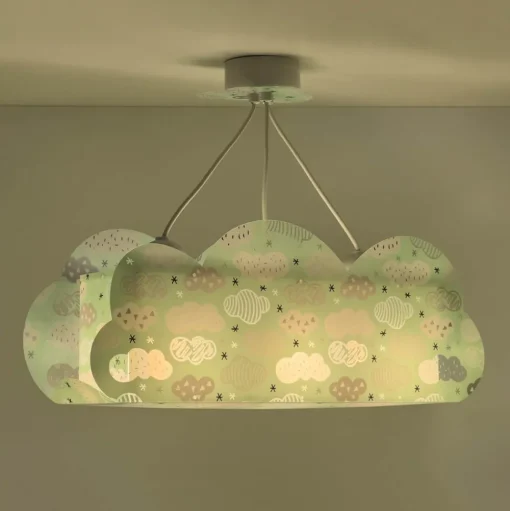 Dalber Cloud Green hanglamp in wolkvorm, groen
