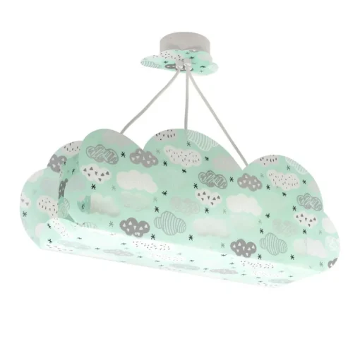 Dalber Cloud Green hanglamp in wolkvorm, groen
