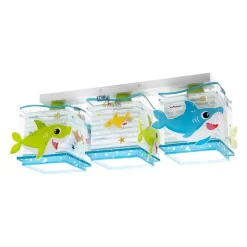 Dalber Little Shark plafondlamp zeemotief 3-lamp