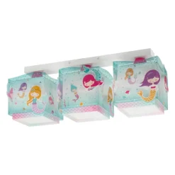 Dalber Mermaids plafondlamp zeemeerminnen 3-lamps