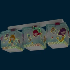 Dalber Mermaids plafondlamp zeemeerminnen 3-lamps