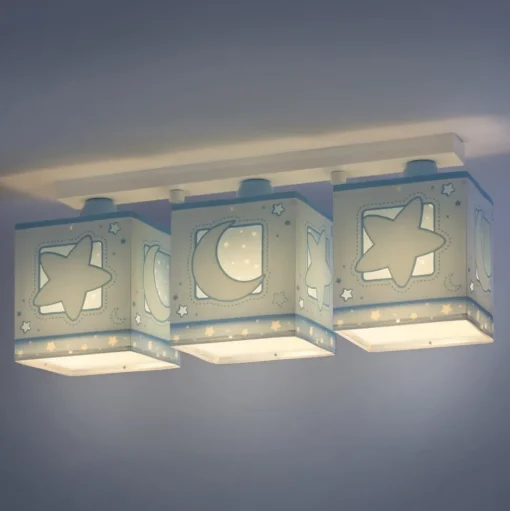 Dalber Moonlight kinderen-plafondlamp 3-lamps
