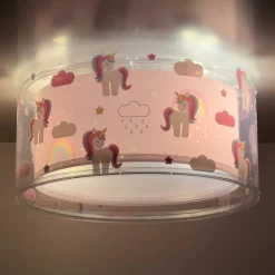 Dalber Unicorns plafondlamp eenhoornmotief 1-lamps