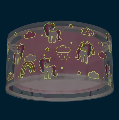 Dalber Unicorns plafondlamp eenhoornmotief 1-lamps