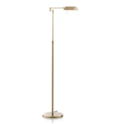 Danuta verstelbare LED vloerlamp, mat messing