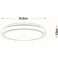 Dasher LED plafondlamp, zwart, Ø 34,8 cm, 2700 K, IP44