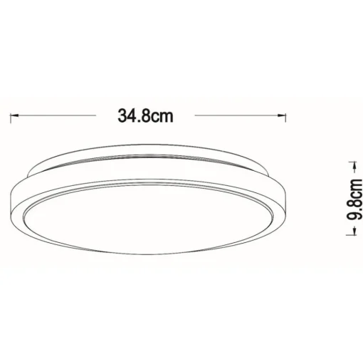 Dasher LED plafondlamp, zwart, Ø 34,8 cm, 2700 K, IP44