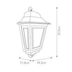 Deco Lane buitenwandlamp, brons, lantaarn, aluminium, IP44