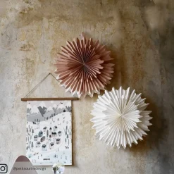 Decoratie ster Crystal papier zonder fitting roze