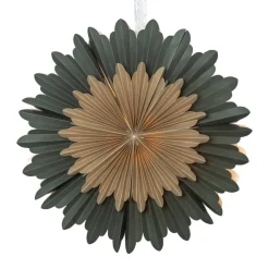 Decoratie ster Crystal papier zonder fitting groen