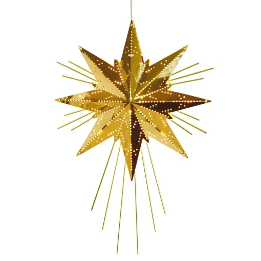 Decoratie ster Mini Luxe van metaal, messing