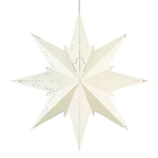 Decoratie ster Mini van metaal, wit